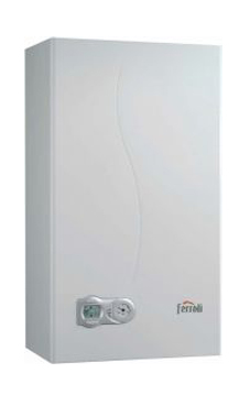FERROLI ECONCEPT Tech 25 A N de 26,6 KW con kit de salida de gases para reposición (caldera para gas propano mural estanca solo calefacción condensación)