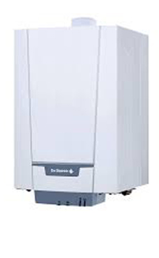 DE-DIETRICH NANEO EMC-M 34/39 MI estanca mixtar de condensación de 35,7 kw en calefacción y 37,8 en ACS, con plantilla y kit de evacuación. (caldera para gas propano mural estanca mixta condensación)