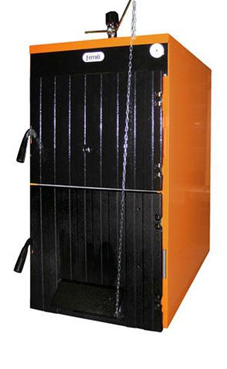 FERROLI SFL 3 caldera de leña de 19 kw, adaptable con accesorio quemador a pellet de 77% de rendimiento con leña, con carbon 79% y con pellet 87,6% (caldera+quemador+depósito de 140 kg) (caldera para biomasa de leña)