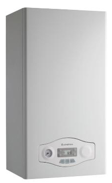 ARISTON EGIS PLUS 24 FF  de 24 KW con barra de conexiones y kit de evac. (caldera para gas propano mural estanca mixta)