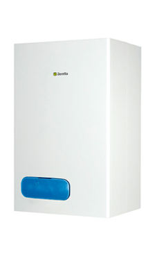 BERETTA MYNUTE BOILER 28 B.S.I. AR con acumulador integrado de 60l. De 28,1KW con llaves y kit de evac. de humos. (caldera para gas natural mural estanca mixta)