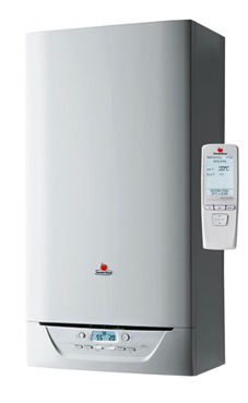 SAUNIER-DUVAL ISOFAST 21 CONDENS F 30 de 25,7-30,6 KW (calefacción y acs)acumulación dinamica Isodyn 2, incluye control  termostato programador modulante EXACONTROL E7 R, placa de conexiones y ventosa. (caldera para gas propano mural estanca mixta condens