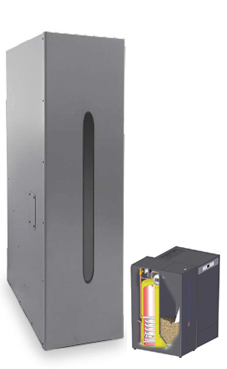 DOMUSA Depósito de reserva con acumulador ACS inox. HTP 100-150 (150 kg.pellet-100 litros ACS) (caldera para biomasa de pellets)