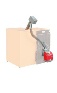 FERROLI Quemador pellets modelo SUN P 12  de 55 Kw, con tubo flexible de carga para instalación en calderas de leña( con el accesorio puerta de transformación SFL3 y SFL 4 a pellets) (caldera para biomasa de pellets)