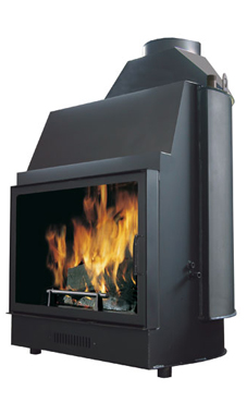 EDILKAMIN IDRO 50 C/S de 18 Kw.salida humos hembra Ø 18 cm. Serpentin y válvula
seguridad incorporadas
